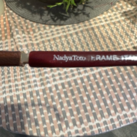 Nadya Toto Italian frames, burgundy cream, gold accents, and brown and cream, - Picture 7 of 10